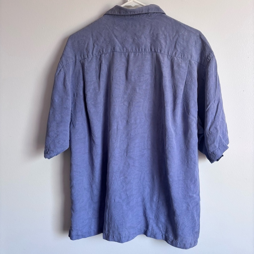 ⭐️⭐️⭐️Men’s Tommy Bahama 100% Silk Relax shirt Hawaiian Blue size Large - Picture 6 of 12